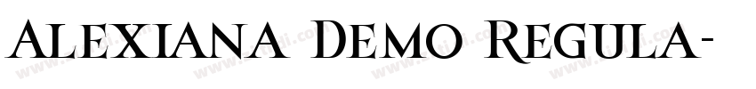 Alexiana Demo Regula字体转换